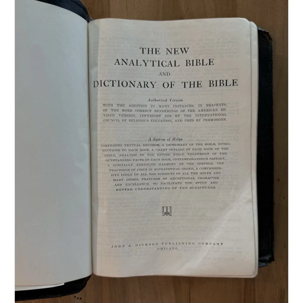 The New Analytical Bible & Dictionary, Authorized KJV Dickson 1941, Leather